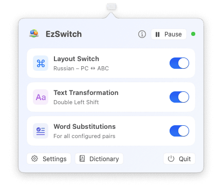 EzSwitch screenshot