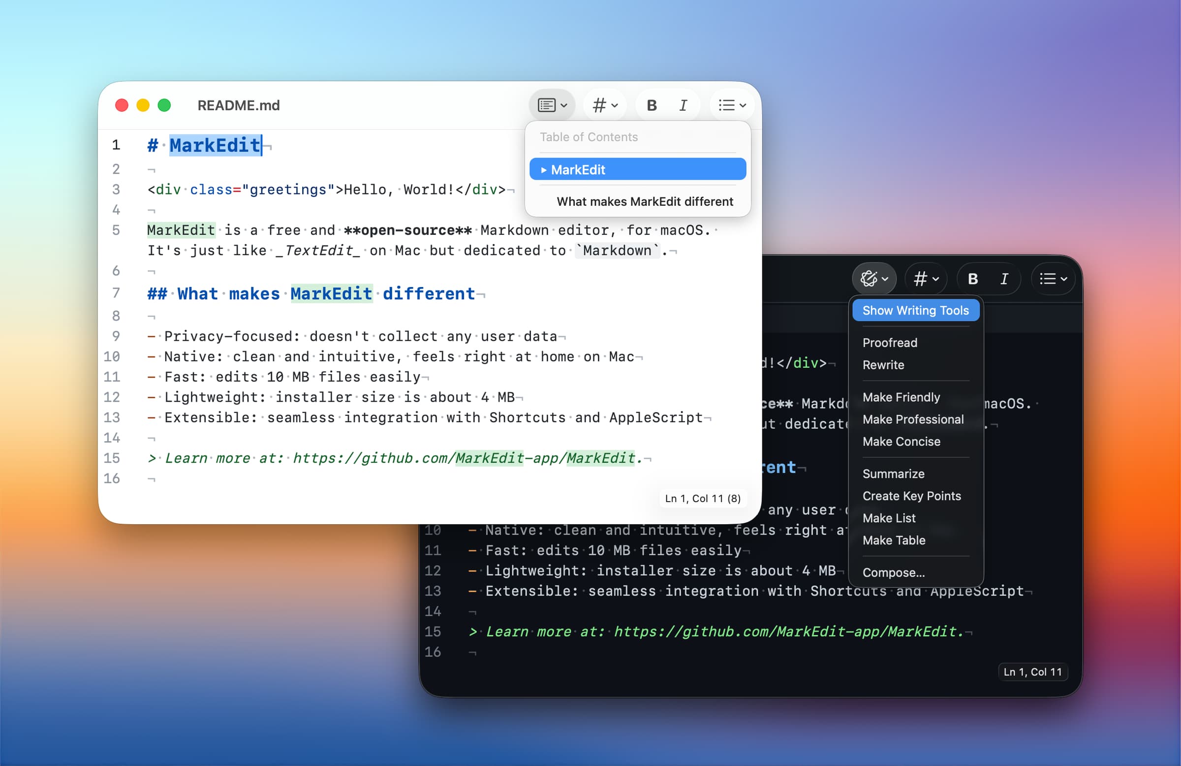 MarkEdit screenshot