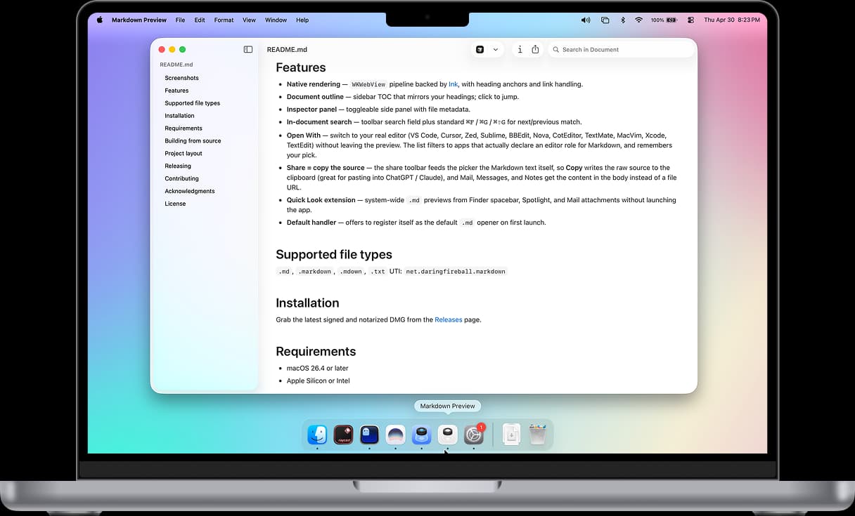 Markdown Preview screenshot