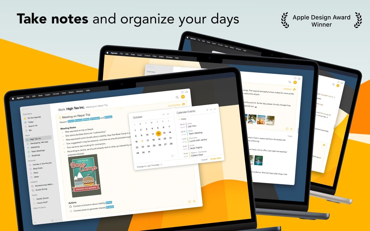 Agenda screenshot