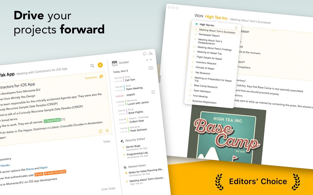 Agenda screenshot
