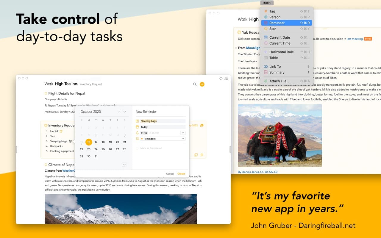 Agenda screenshot