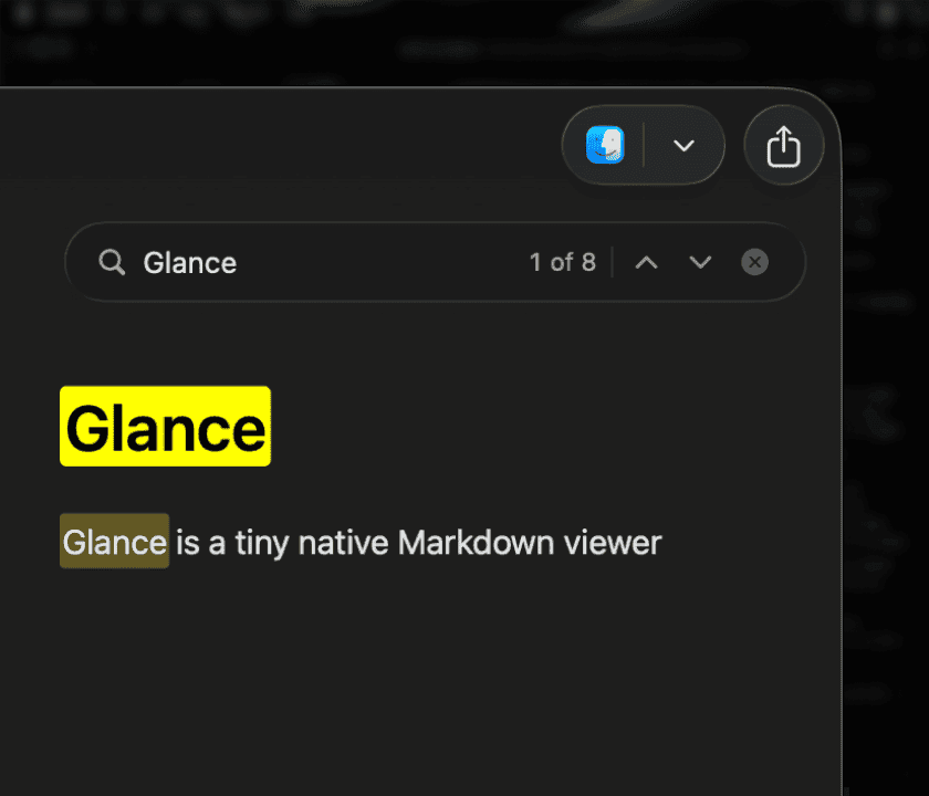 Glance screenshot