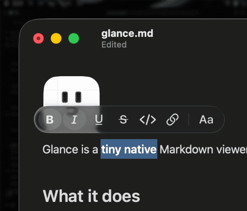 Glance screenshot