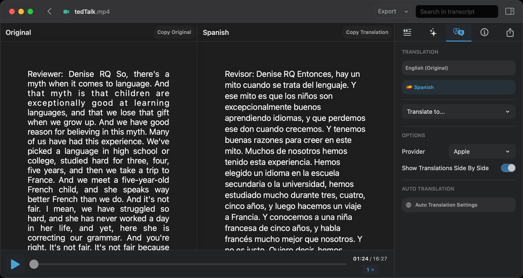 MacWhisper screenshot