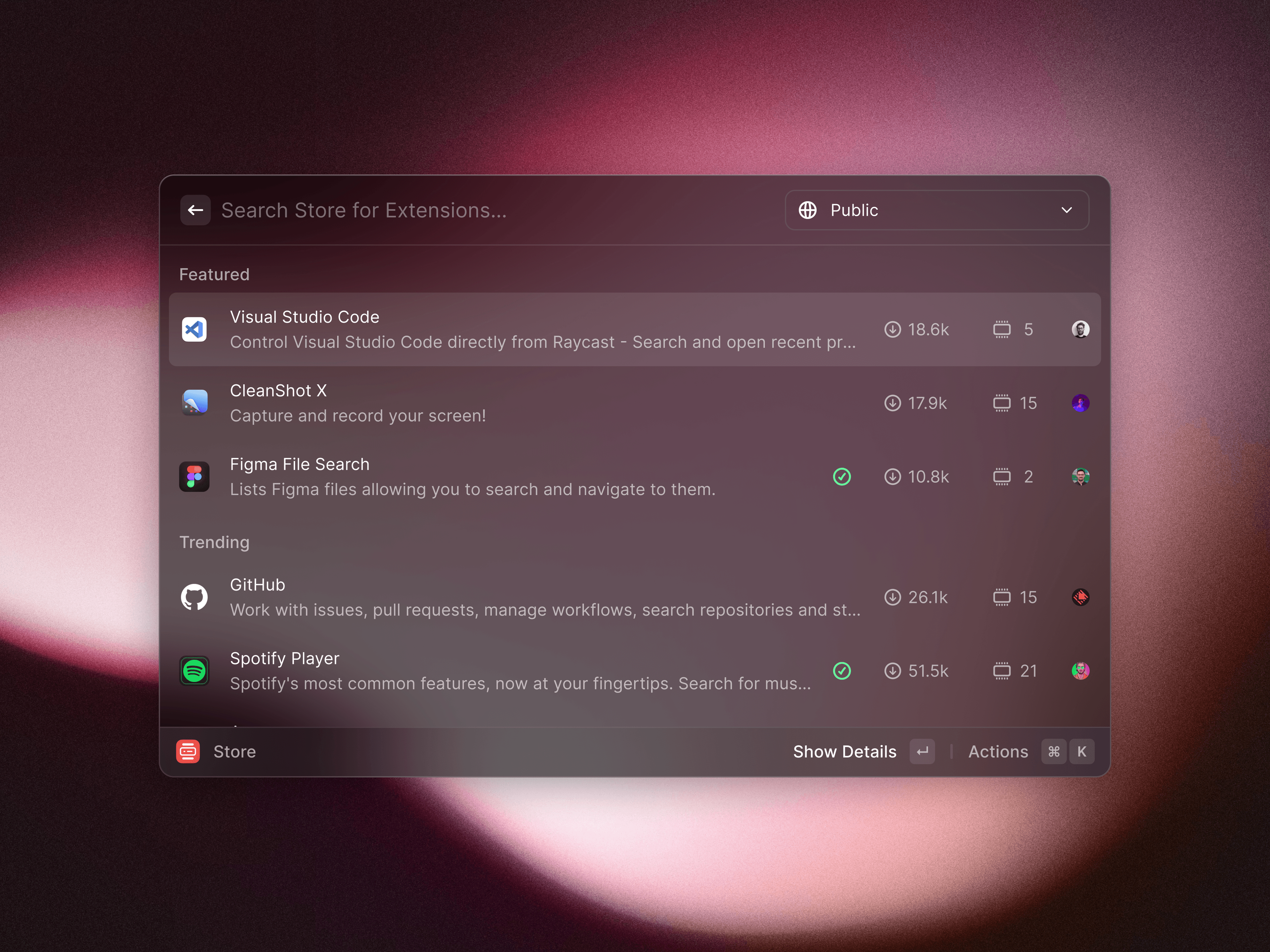 Raycast screenshot
