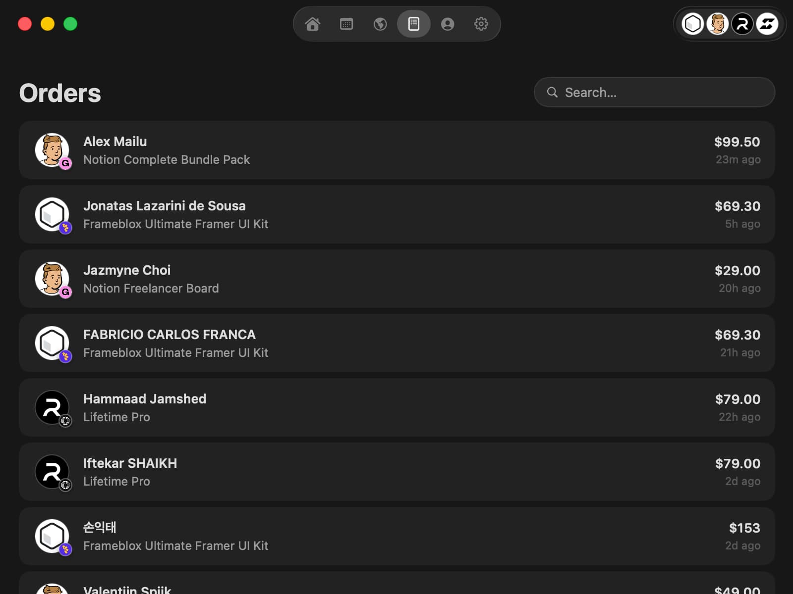 Revone screenshot