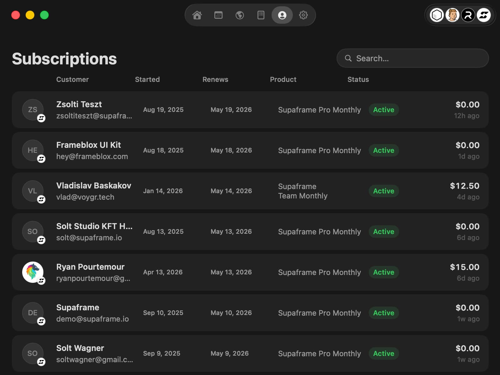 Revone screenshot