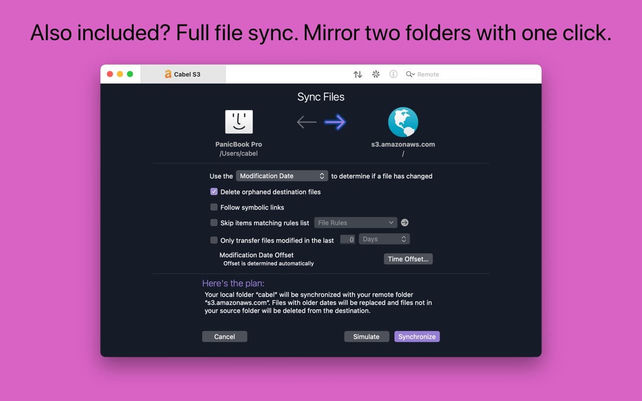 Transmit screenshot