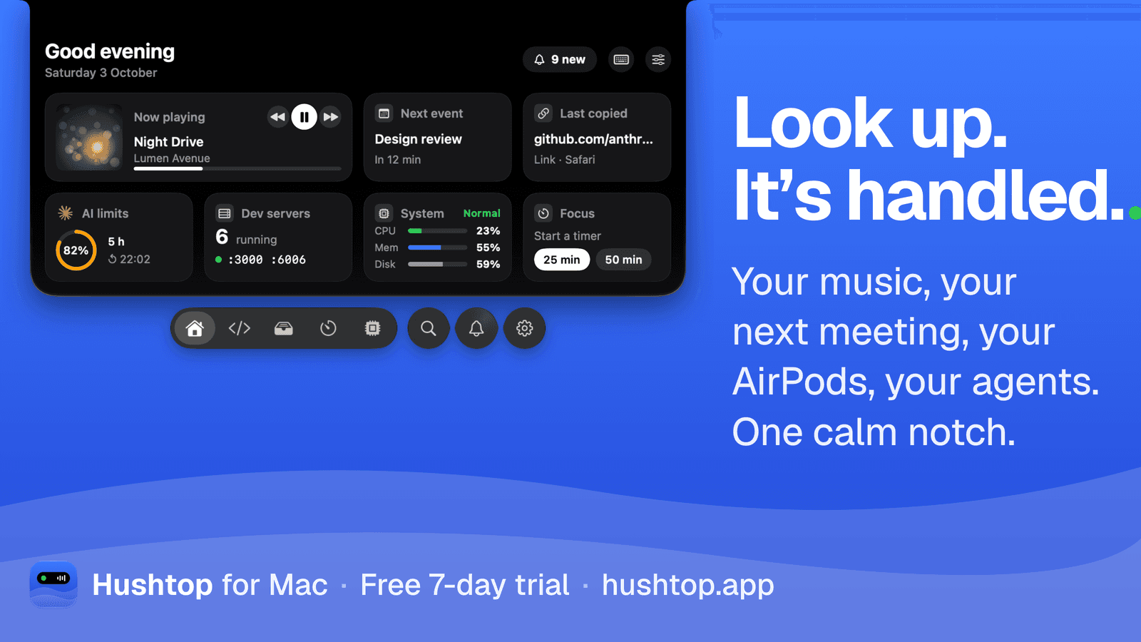 Hushtop screenshot 1