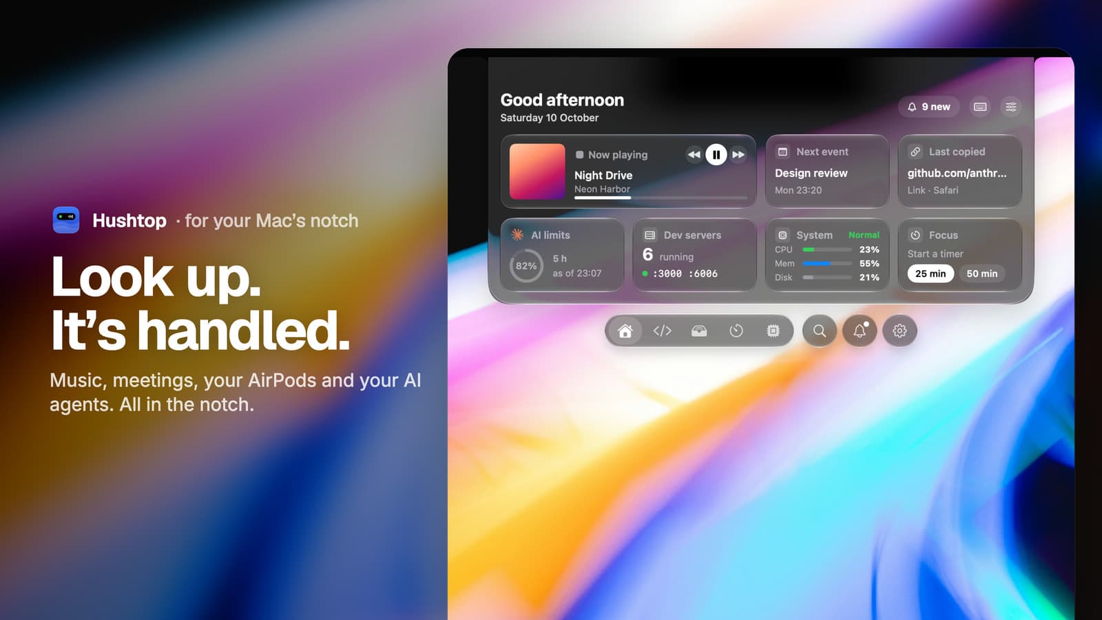 Hushtop screenshot