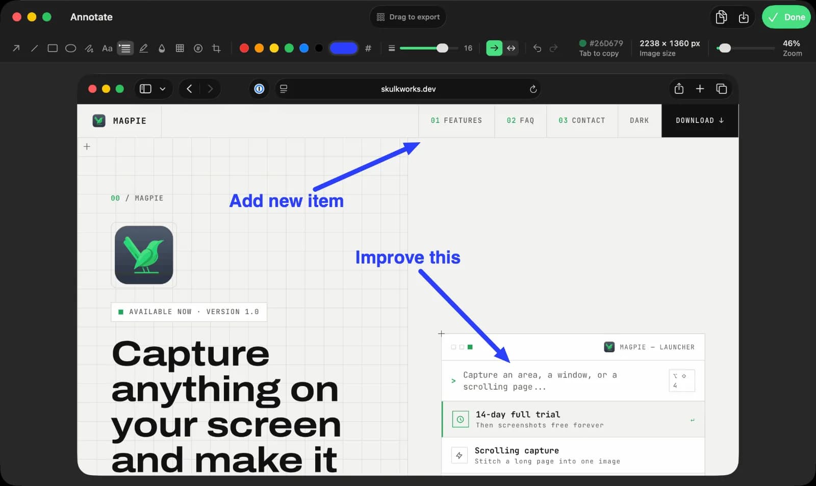 Magpie screenshot 1