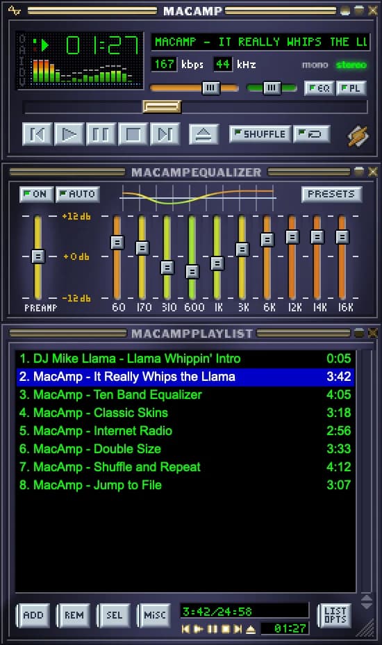 MacAmp screenshot 1