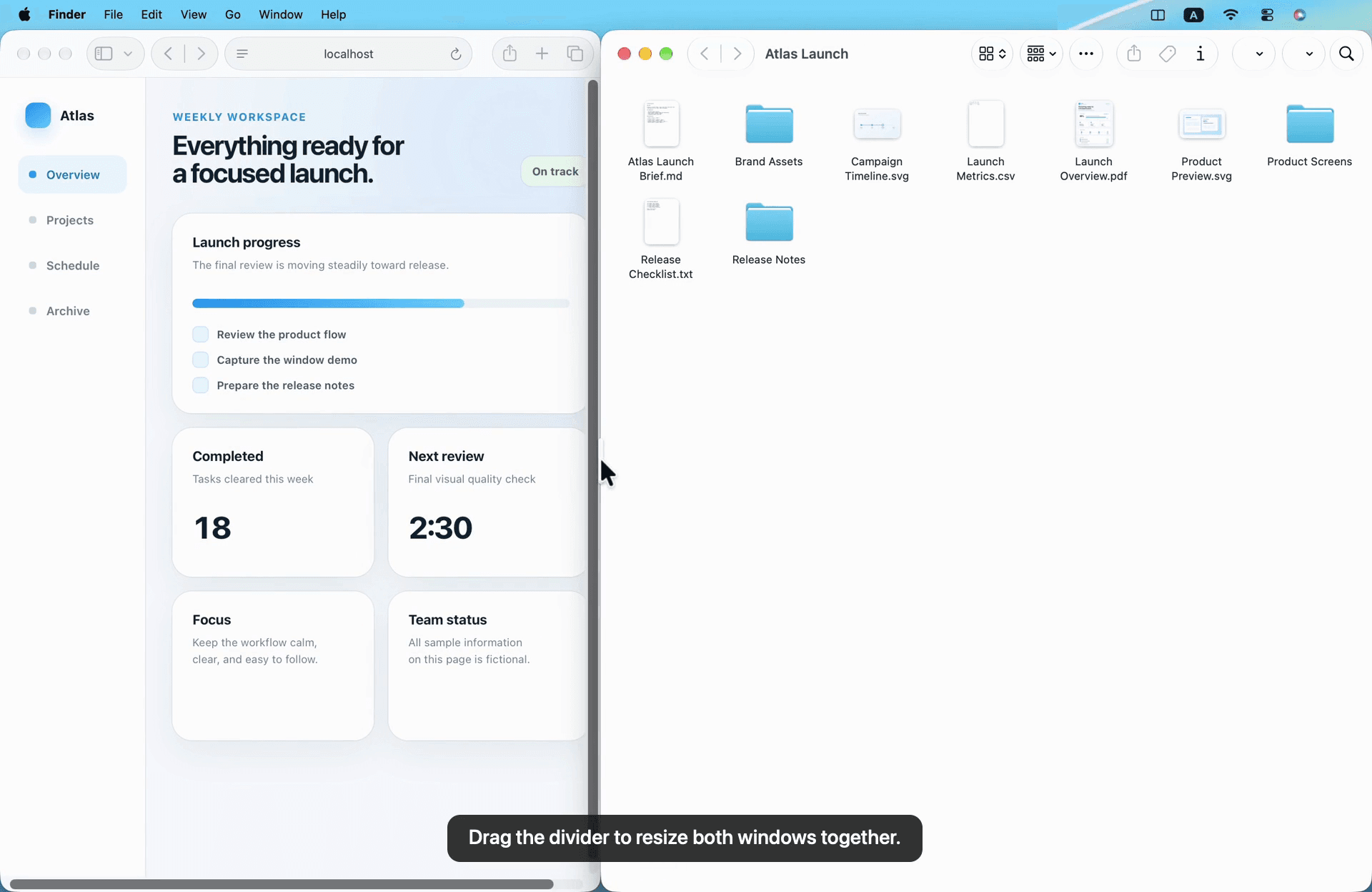 Split screenshot 1