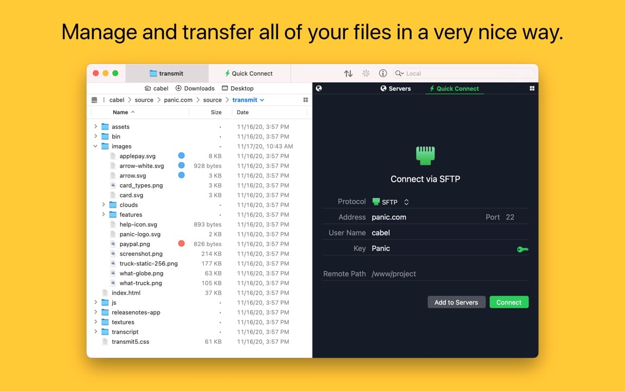 Transmit screenshot