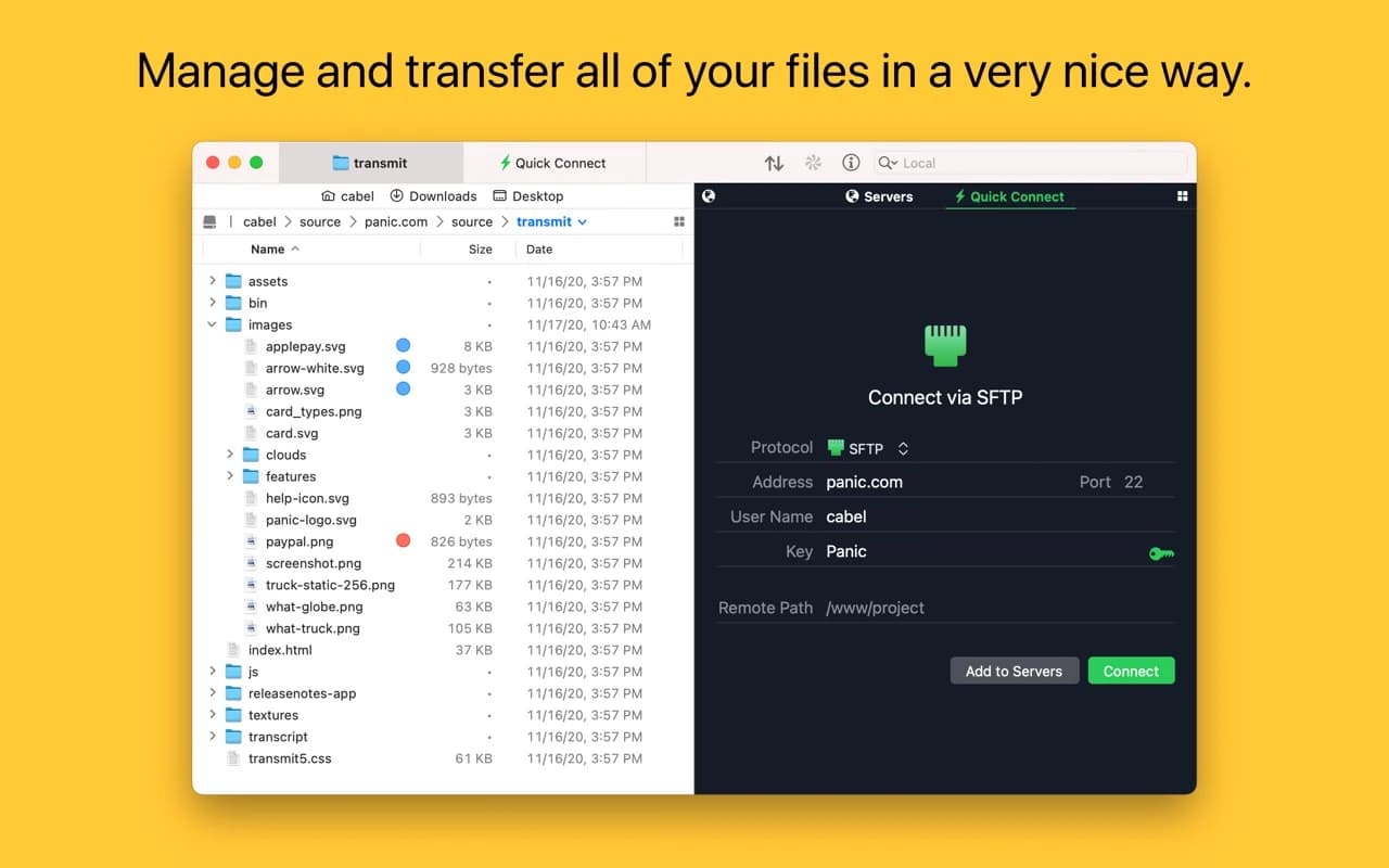 Transmit screenshot